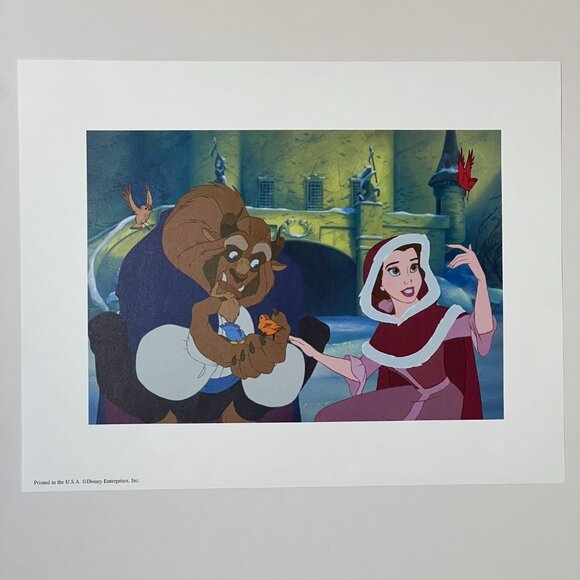 Beauty and the Beast Set of 4 Lithographs Disney Store 2002 - Picture 7 of 16